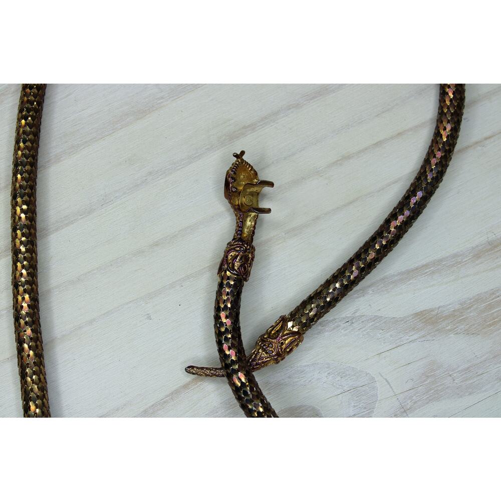 Black Mesh Made in Hong Kong Snake Belt - Picture 2 of 4